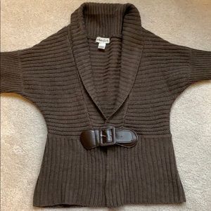 Chocolate Brown Belted Cardigan